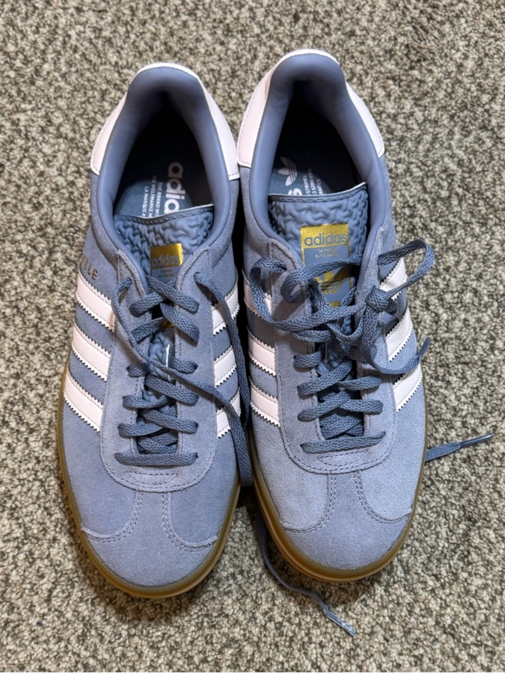 Adidas Gazelle Bold Suede Shoes Youth Size 7/ Women Size 8.5 Purple Pink JQ1297